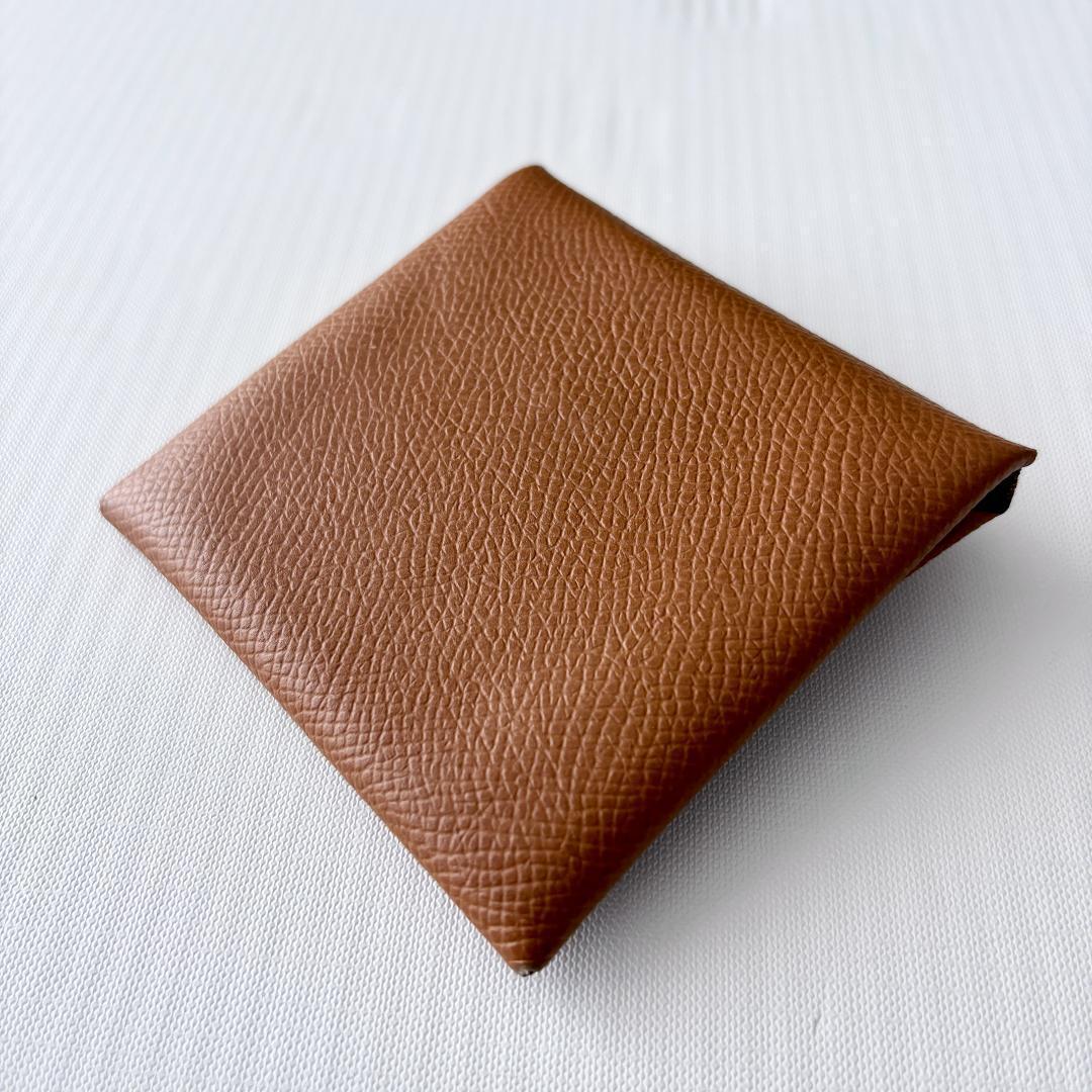 美品 Y刻印『エルメス』バスティア エプソン ゴールド ケース 小銭入れ