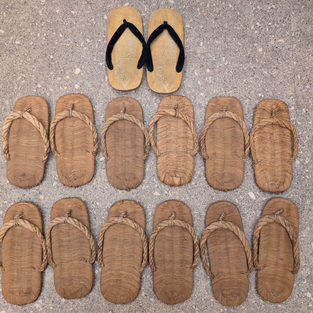 茶道具 露地用 ぞうり・雪駄 二十二足