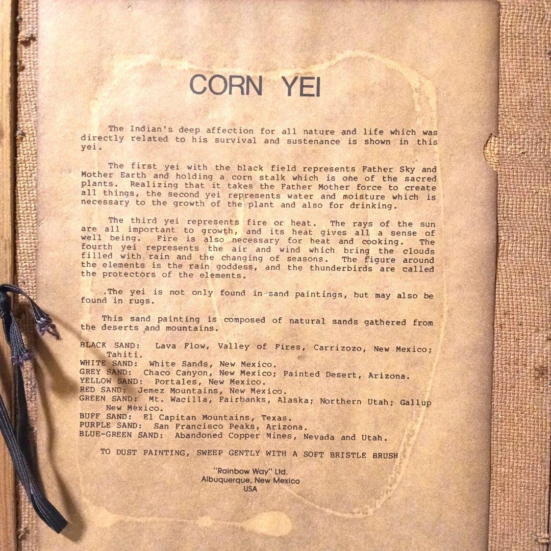 ネイティブアメリカン ナバホ族 木製フレーム 文化的装飾品 砂絵 サンドアート