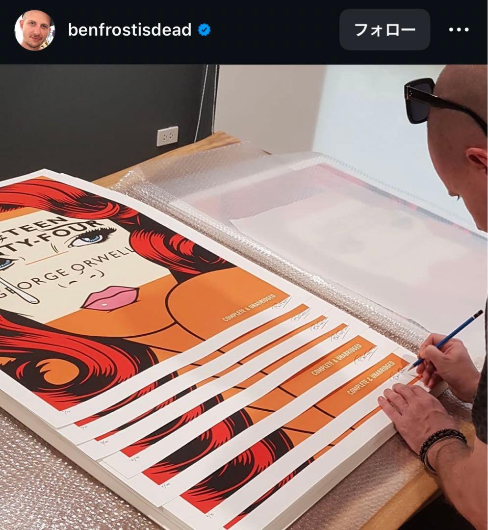 BEN FROST 'Effortless' デジタルプリント 手書きサイン入り