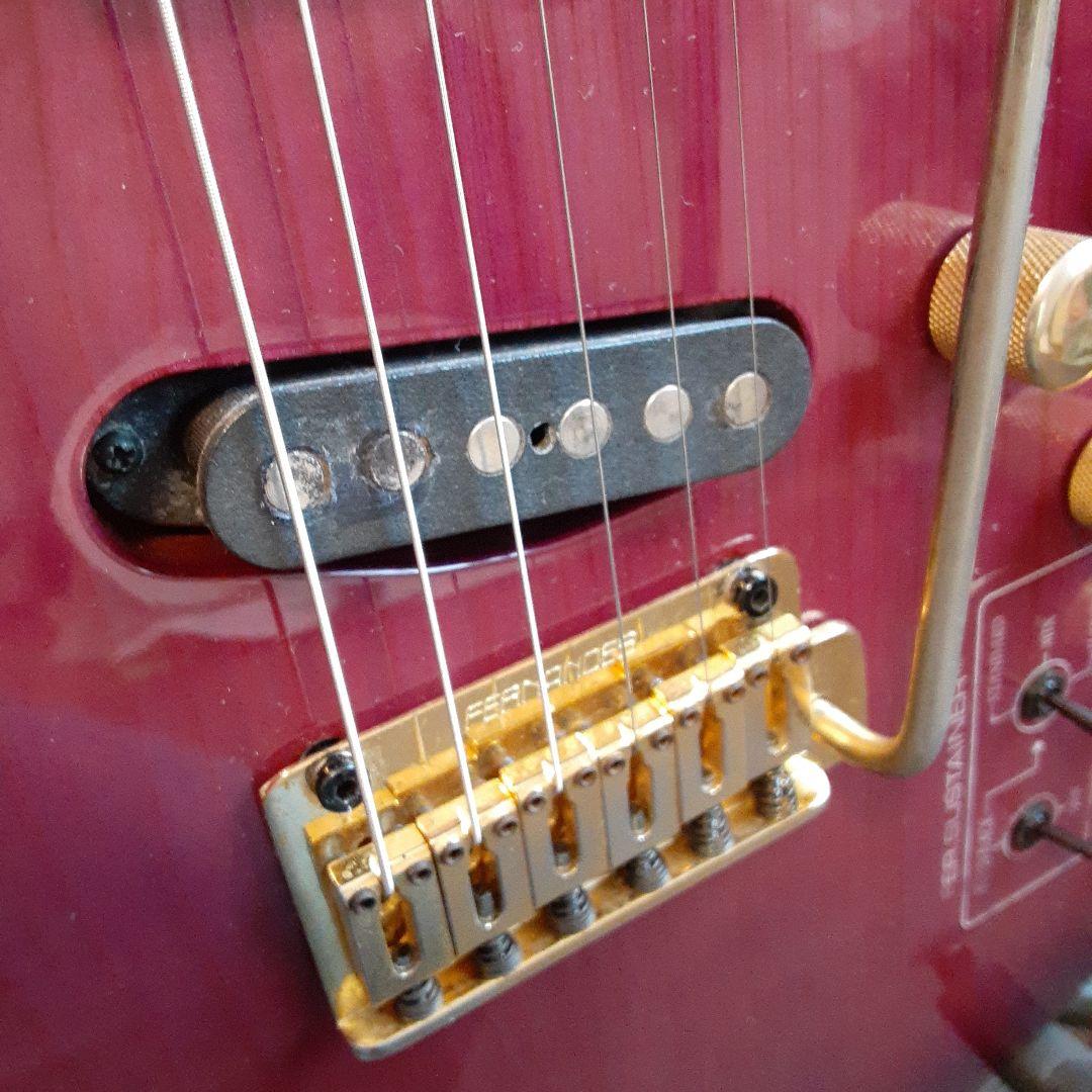 FERNANDES エレキ　サスティナー 付きギターパープル　ゴトーペグ