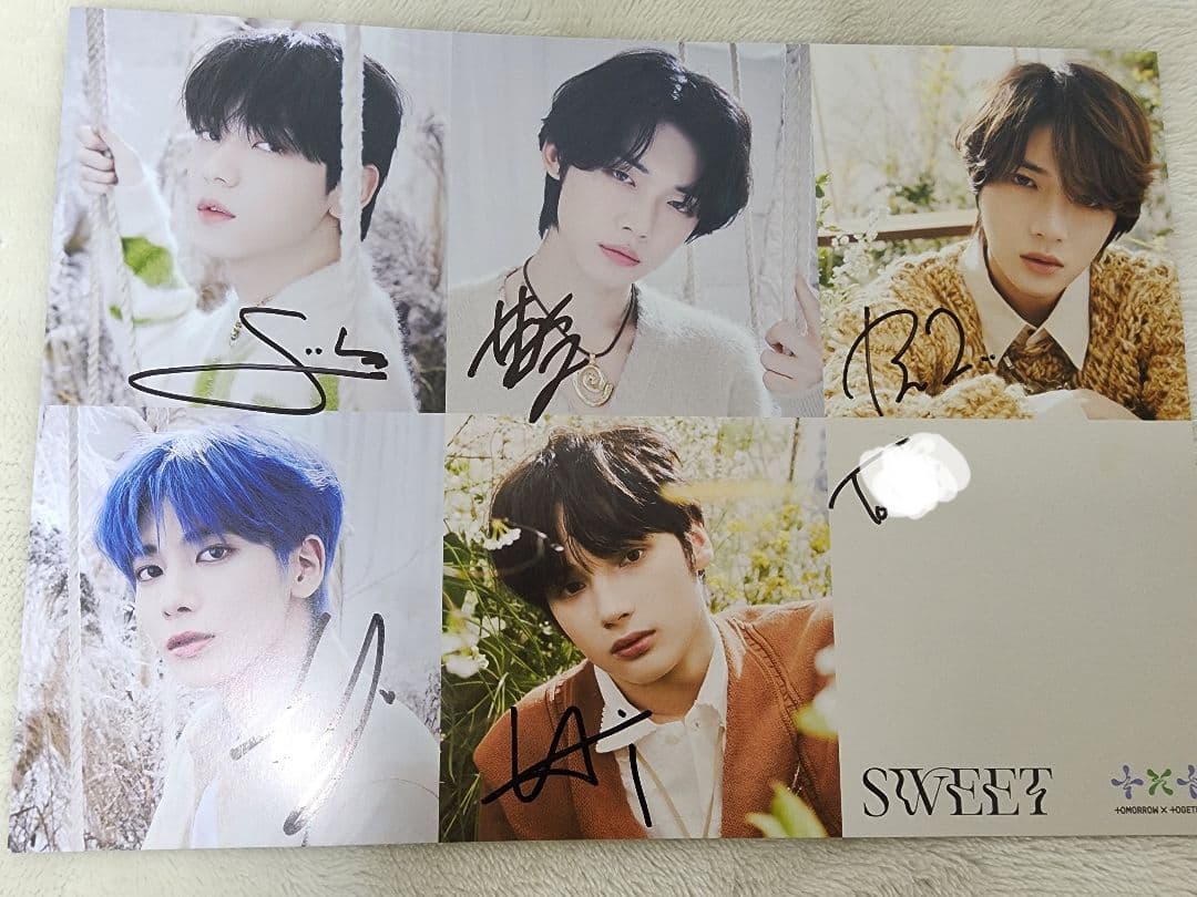 TXT トゥバ直筆サイン全員