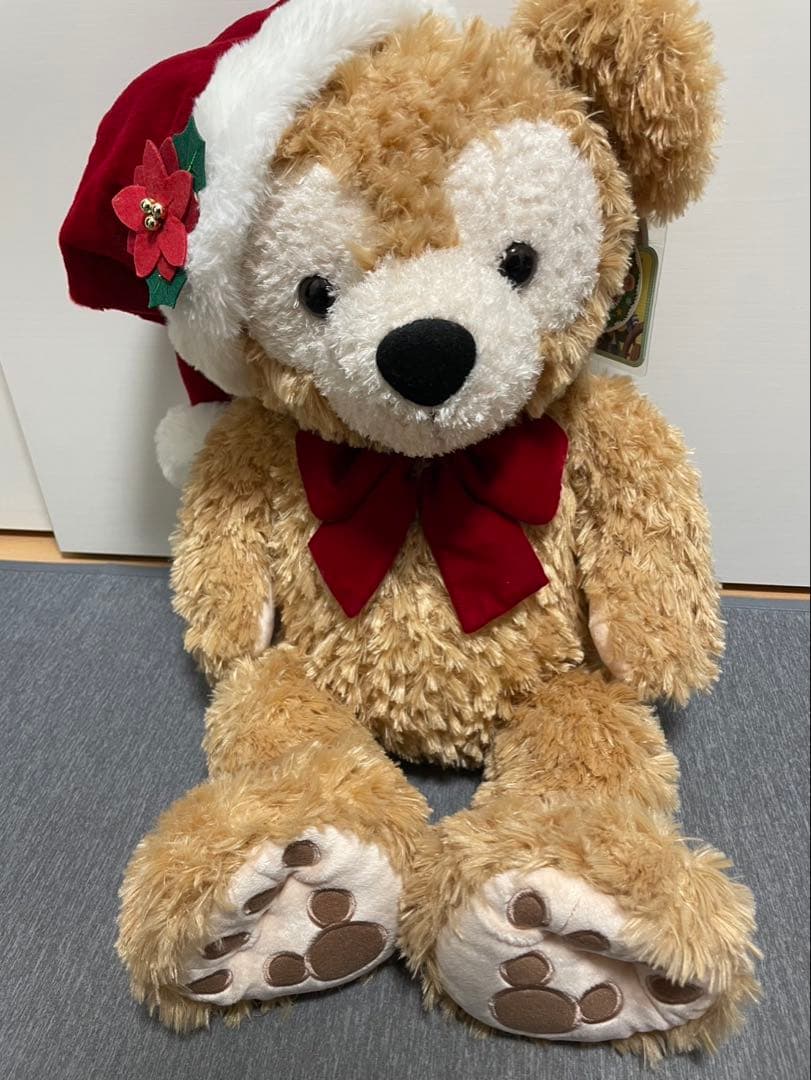 ダグ付き　クリスマス　ダッフィー サンタ帽子 ぬいぐるみ　mサイズ