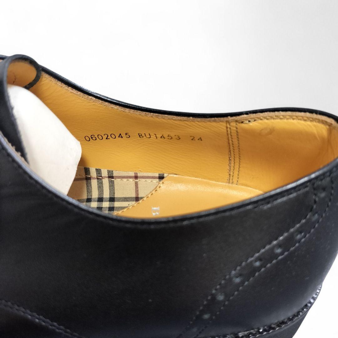 未使用✨BURBERRY ブラック シューズ　ウイングチップ ビジネス 箱付