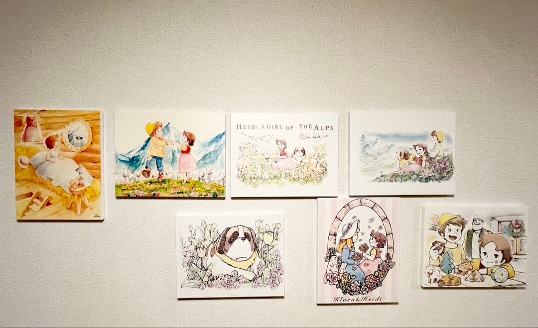 【流通数1点✨】アルプスの少女ハイジ〜ふたりのブーケ（水彩）、根拠4.5.6枚目