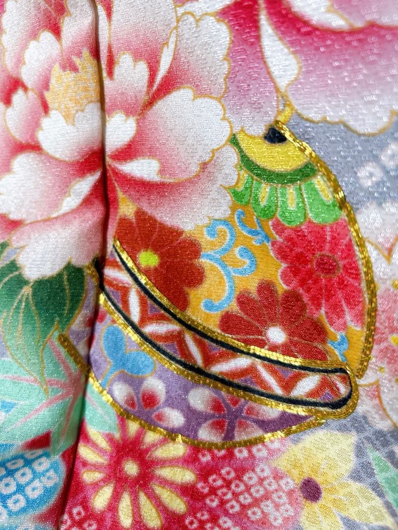 人気カラー♡七五三　7歳　女の子　紫系　ピンク系　パステル　パール付帯締め