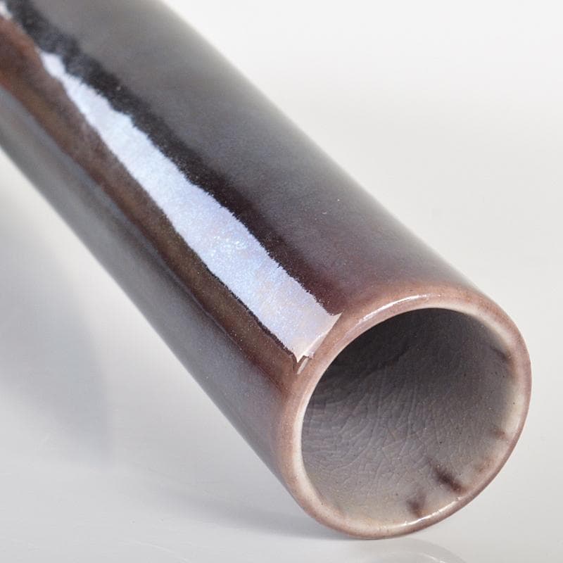 九谷焼　柳雨軒　三代八十吉　徳田正彦作　色釉　花生　共箱　V　R6330