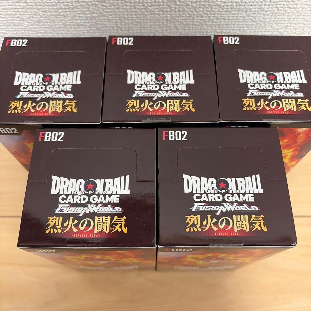 ドラゴンボールカードゲーム フュージョンワールドBOX5個セット 烈火の