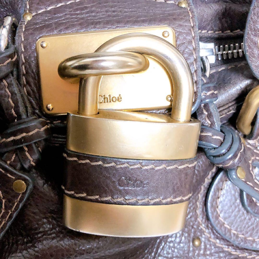 Chloe クロエ　パディントンバッグ　南京錠　ブラウン y2k ダークブラウン