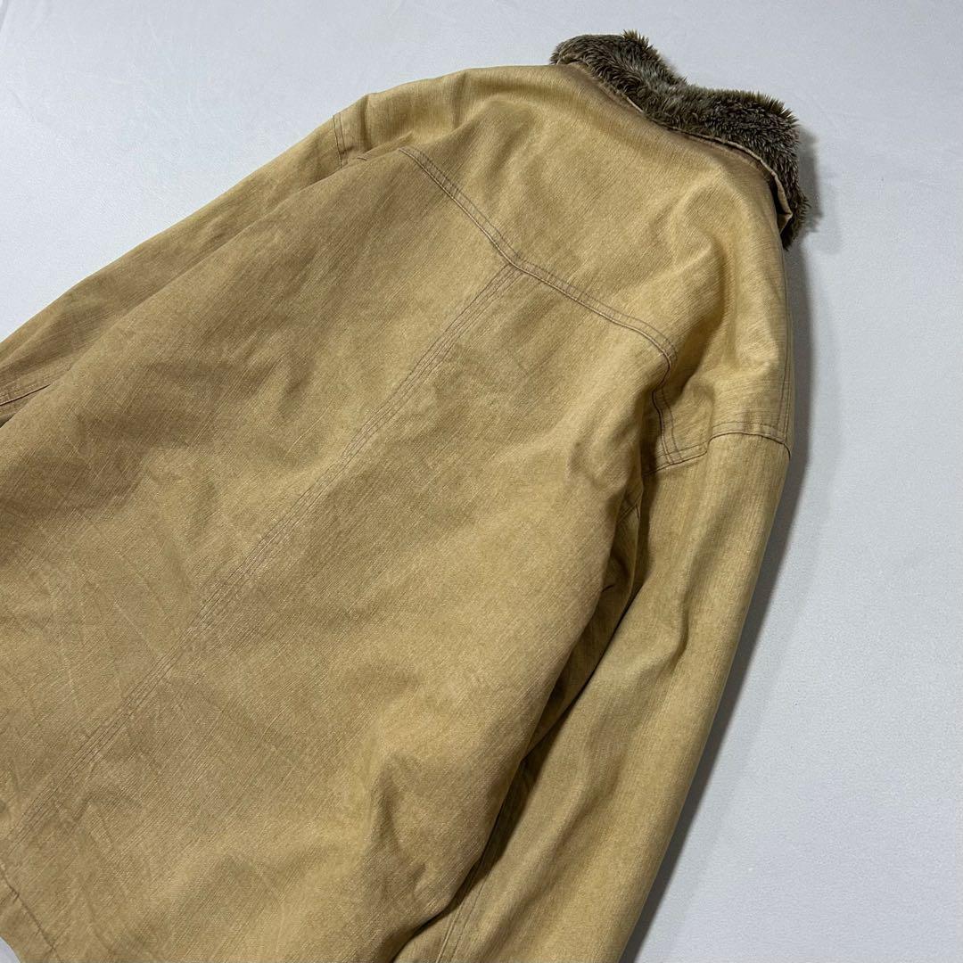 90s 山本寛斎 3L ギャングコート マフィア ファー モードロック Punk