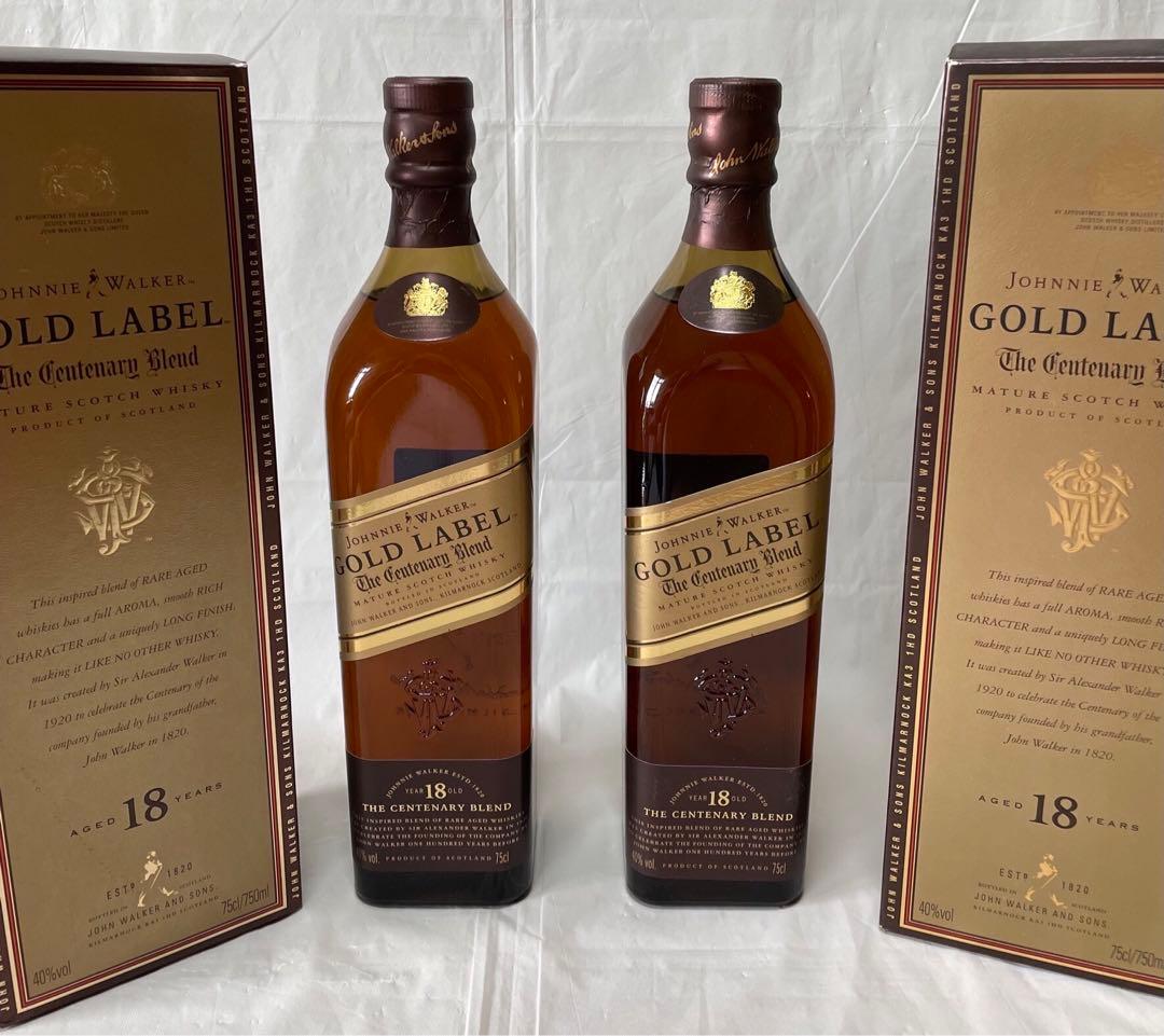 ジョニーウォーカー ゴールドラベル 18年 750ml 2本セット - メルカリ