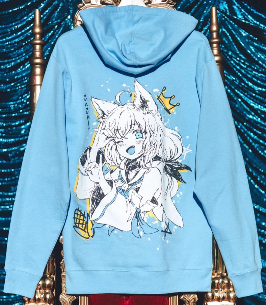 白上フブキ パーカーLサイズ 未開封品 ホロライブ×OMOCAT - メルカリ