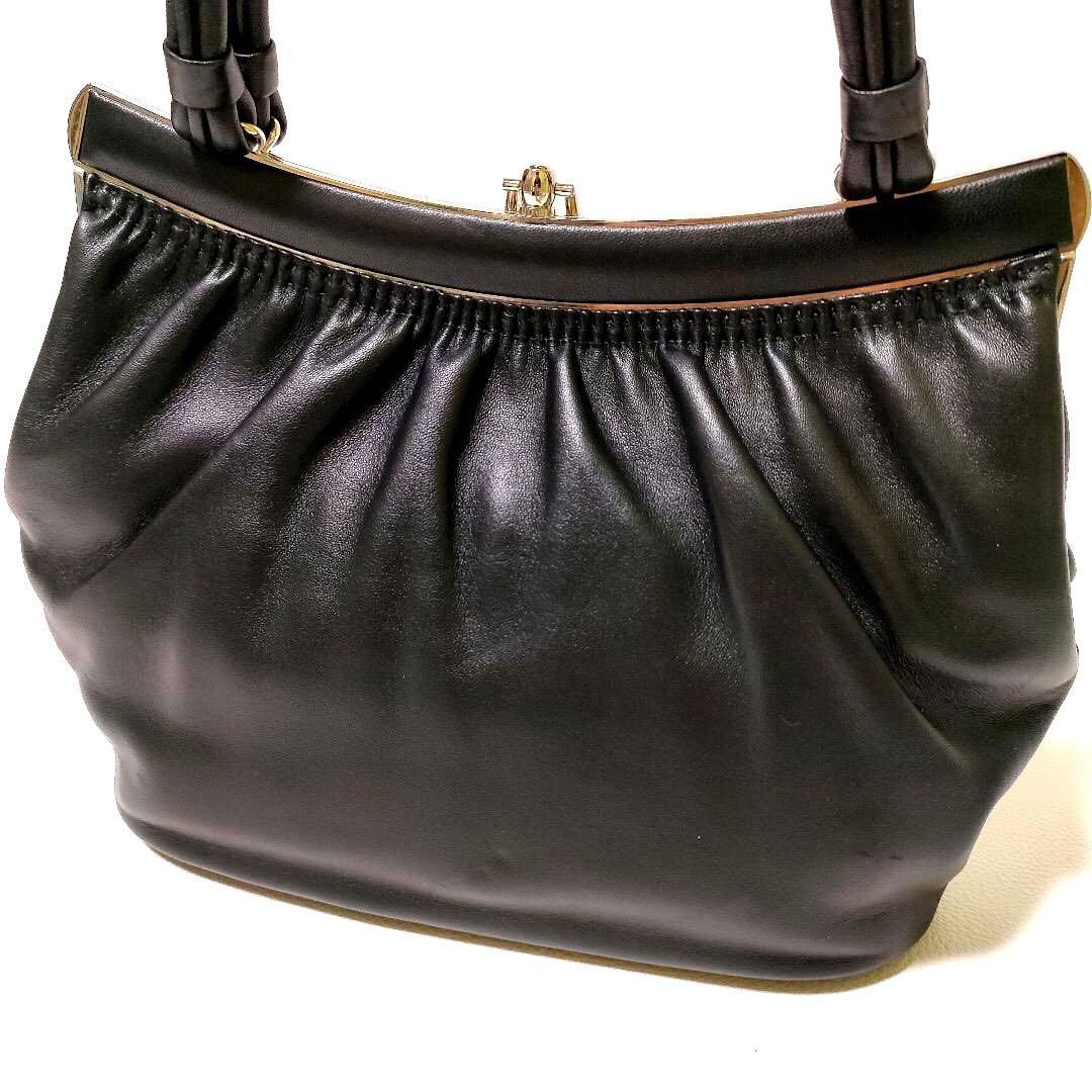 極美品】皇室御用達 HAMANO ハマノ 飾り石付き ハンドバッグ