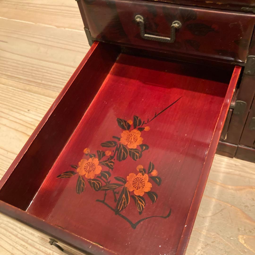 漆塗り 小箪笥 アンティーク　当時物　昭和レトロ　和箪笥 和家具　骨董