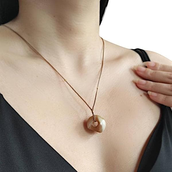 オカベマサノリ アンティークビーズ ネックレス 古代ビーズ 印章