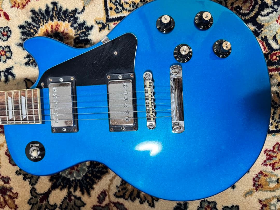 c*e様 Heart·Man青いレスポールスタイルエレキギター 青いレスポール