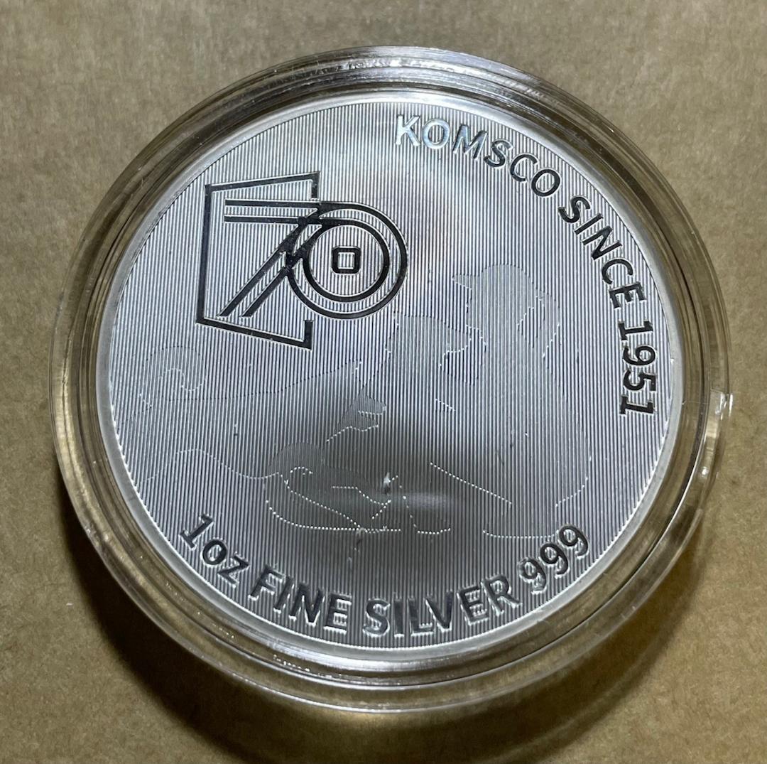 1 x 2021年韓国 1オンス珍島犬ー 銀貨 コイン