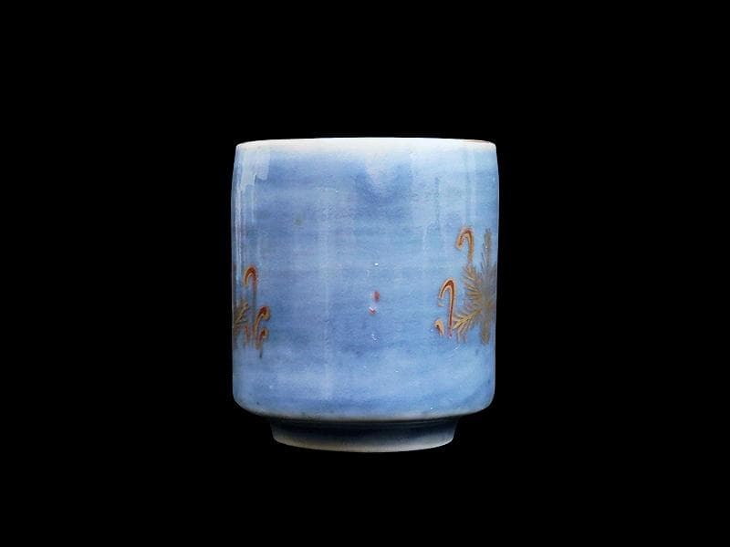 古伊万里 薄瑠璃色 若松の図 のぞき 猪口 C833 AS-CYe - メルカリ