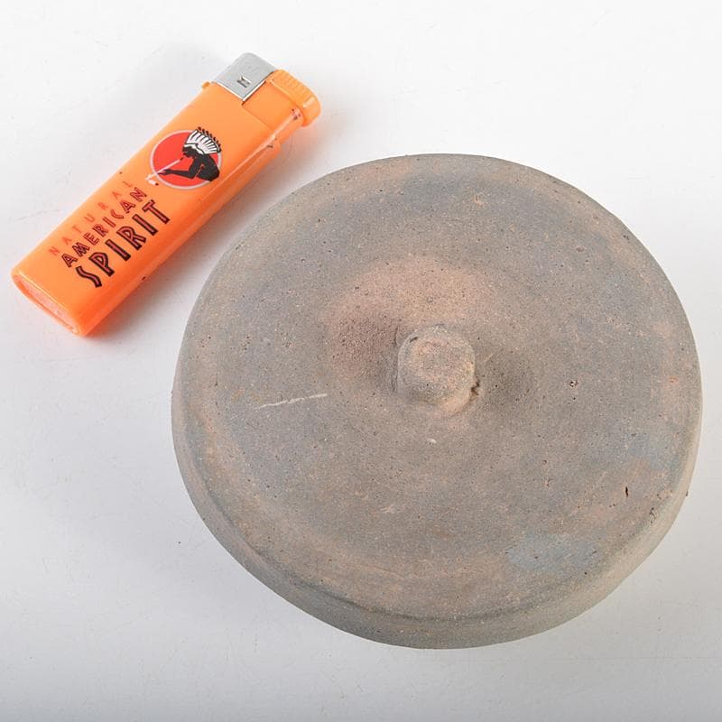 朝鮮美術　須恵器　新羅土器　新羅無釉土　合子　盒子　時代箱付　V　R7091