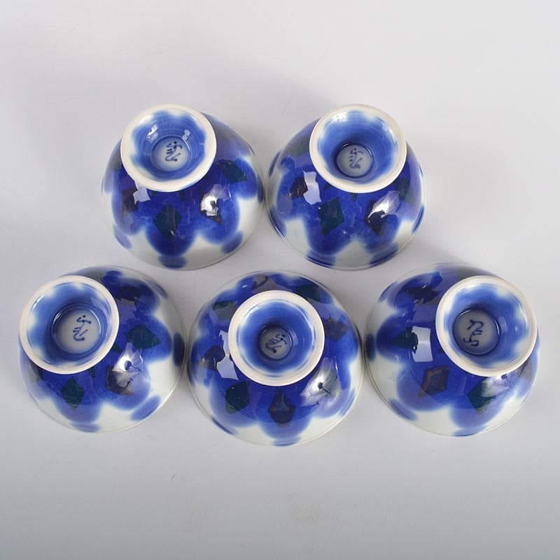 和食器 仁一作 高台小鉢揃 5客 共箱 V 6209C