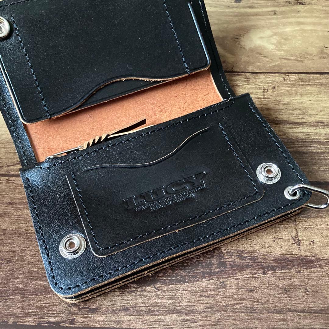 【れんじゃーず】ミドルトラッカーウォレット 3層【お札を折らずに収納】