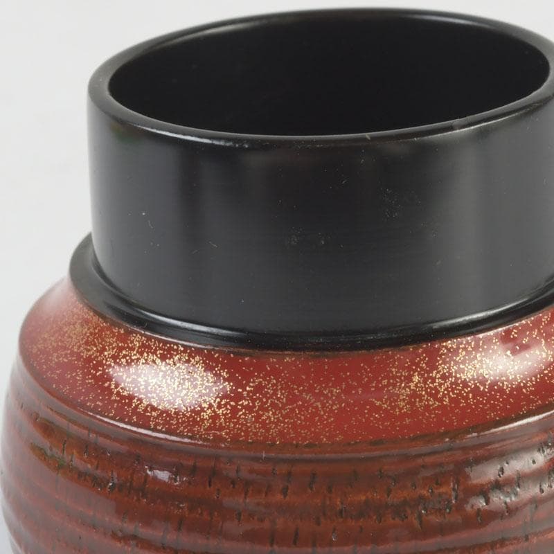 茶道具 漆塗 帽子茶器 棗 時代箱付 V 9816 本漆塗 棗3