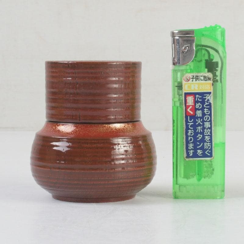 茶道具 漆塗 帽子茶器 棗 時代箱付 V 9816