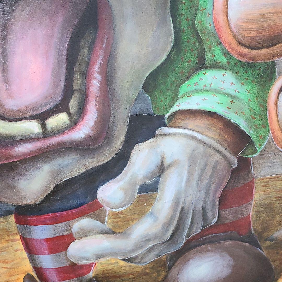 絵画 油彩 【ぼくのともだち】