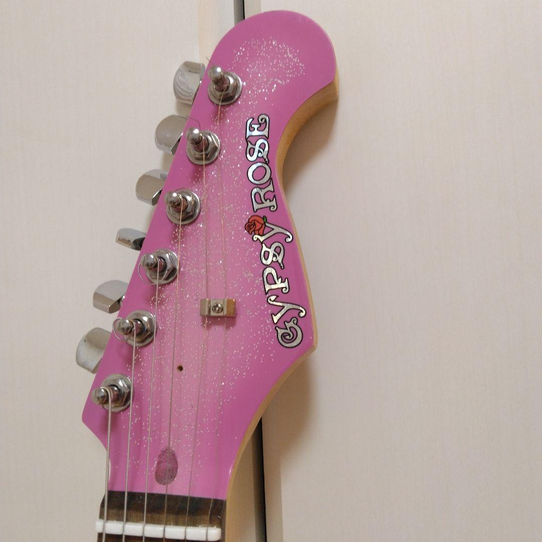 美品 希少 廃盤品 ジプシーローズ 人気のラメ入りピンクカラー エレキ