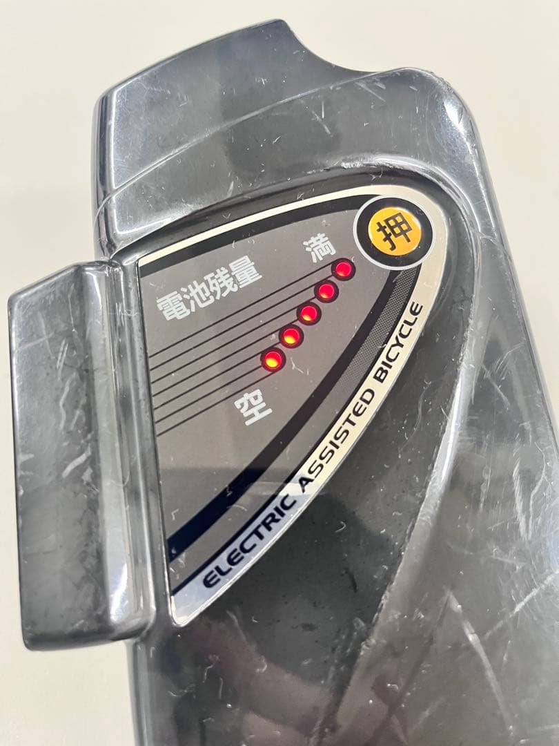 配達用、北鎌倉電5灯電動アシスト自転車 クリーム色 前カゴ付きパナソニック