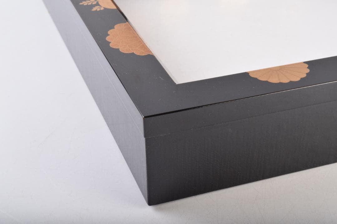 茶道具　加賀蒔絵師　細川司光作　高台寺蒔絵　炉縁　共箱　V　8427A