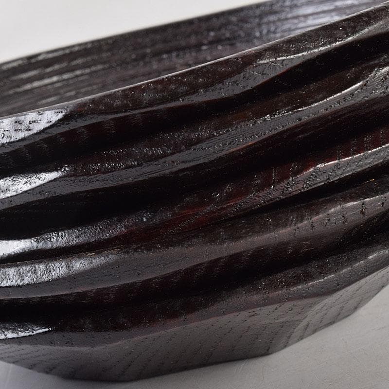 煎茶道具 漆芸家 村瀬治兵衛作 本漆 沢栗 茶托 五客