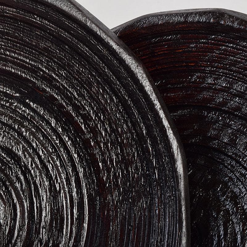 煎茶道具　漆芸家　村瀬治兵衛作　本漆　沢栗　茶托　五客　V　R8903