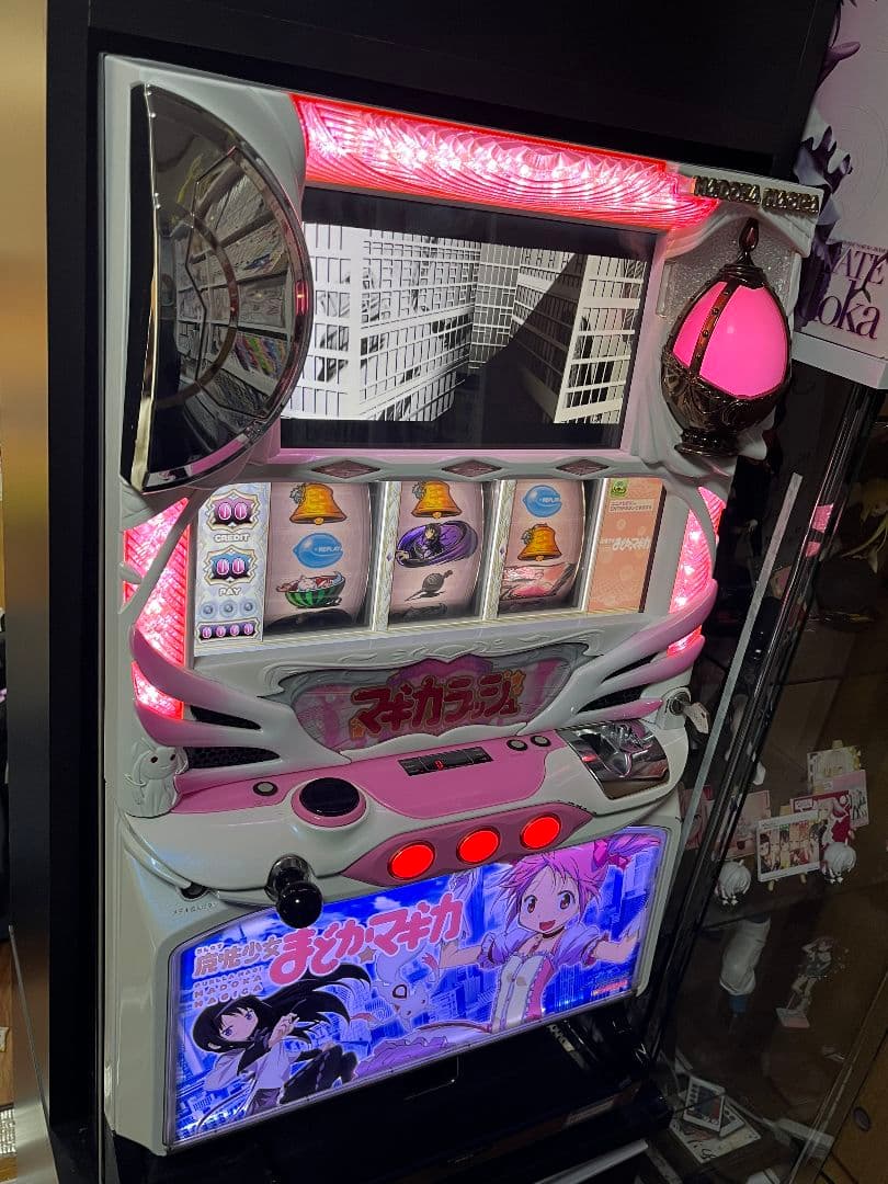 5号機 まどマギ パチスロ コイン不要 まどかパネル付き 実働品 超人気