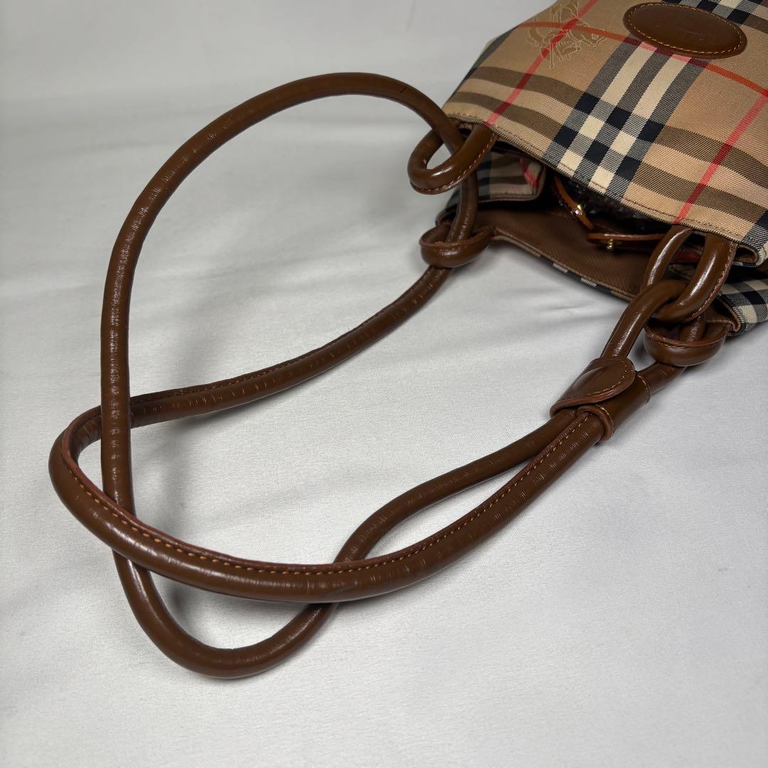 バーバリー ショルダーバッグ トートバッグ 肩掛け 巾着 ノバチェック ベージュ