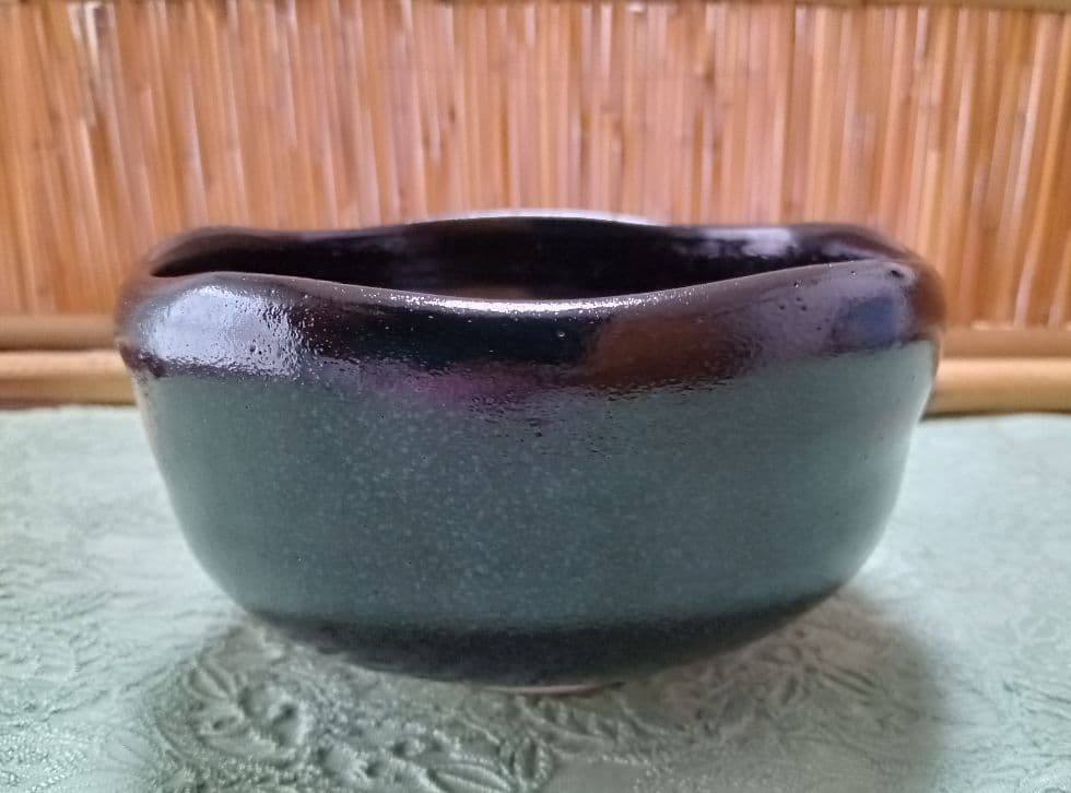 楽七造り黒楽茶碗在銘茶道具