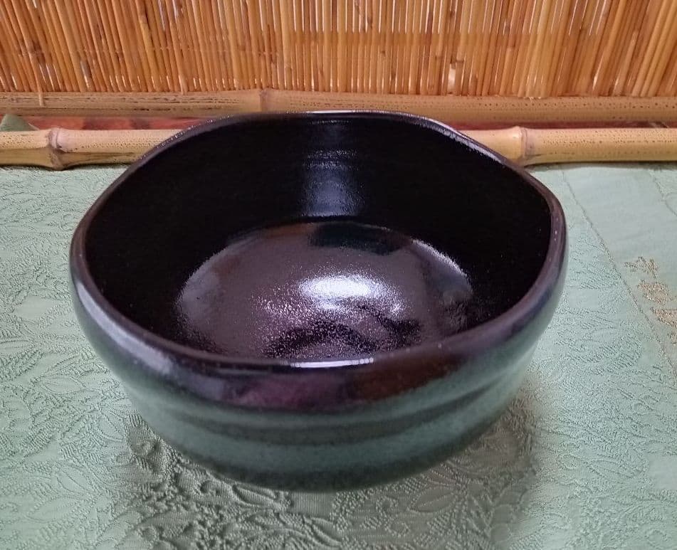 楽七造り黒楽茶碗在銘茶道具