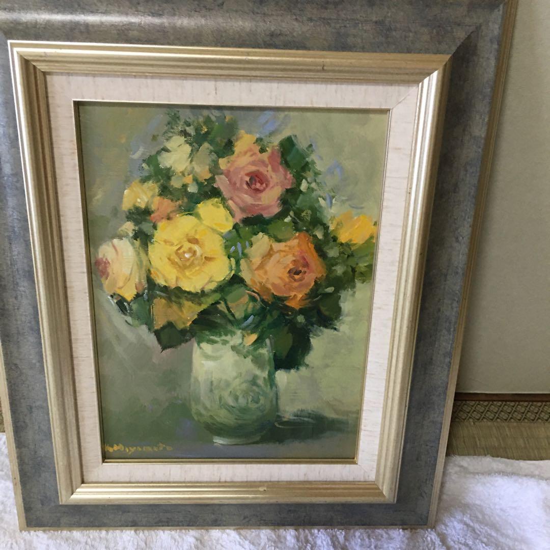 油絵手描き作品花