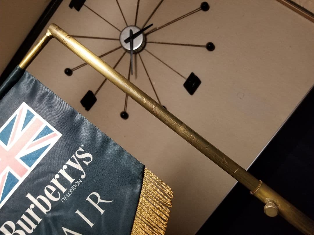 非売品 ヴィンテージ バーバリー 什器 無垢 銅 真鍮 無垢 スタンド