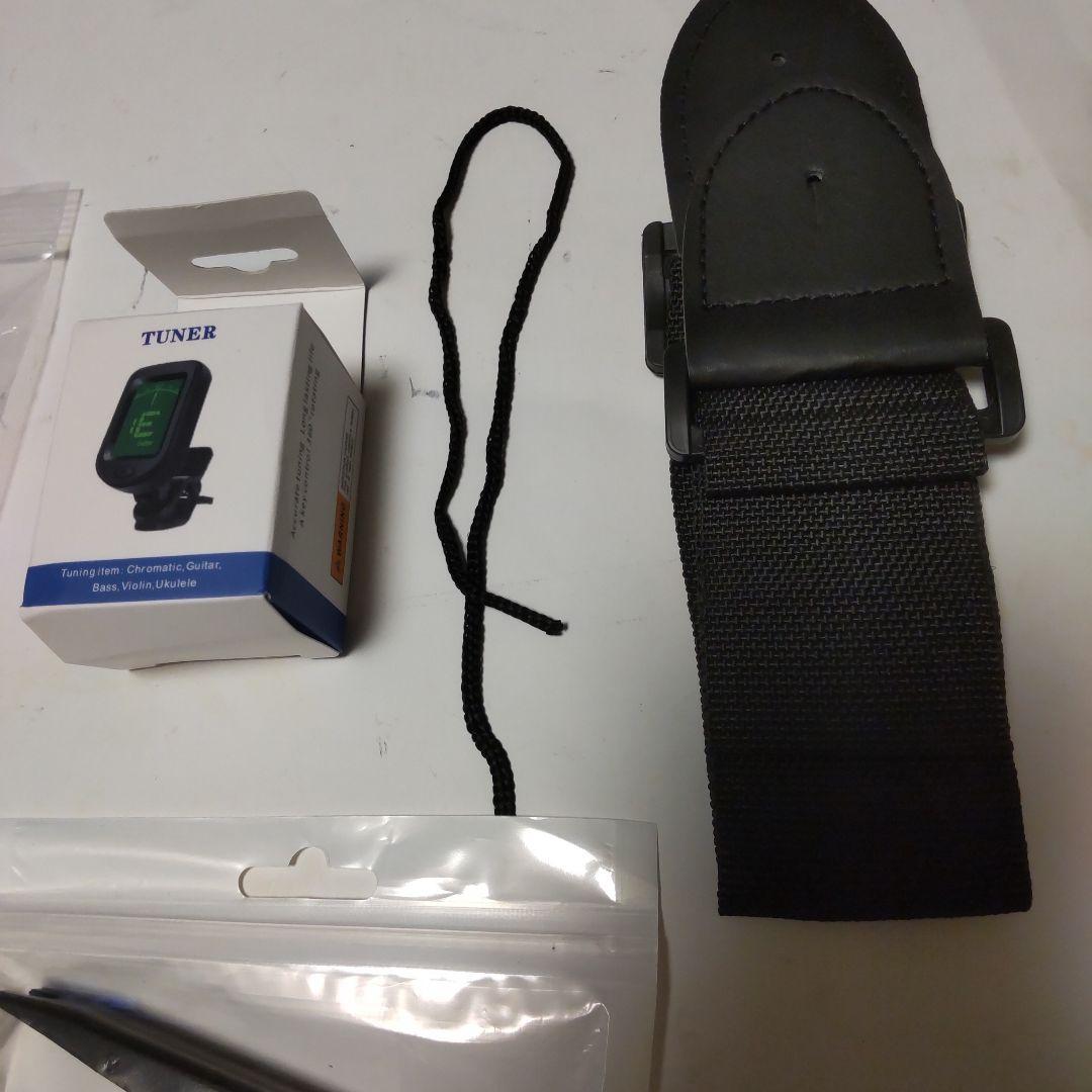 格安！Mavis 石橋製作所製 エレキギター 黒 ソフトケース、各種付属品付き