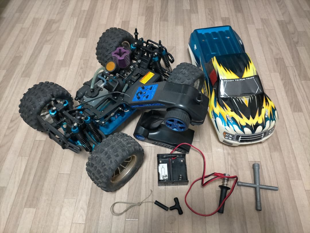 ☆送料無料☆ジャンク HSPエンジンラジコン4WDオフロードバギーモントラ