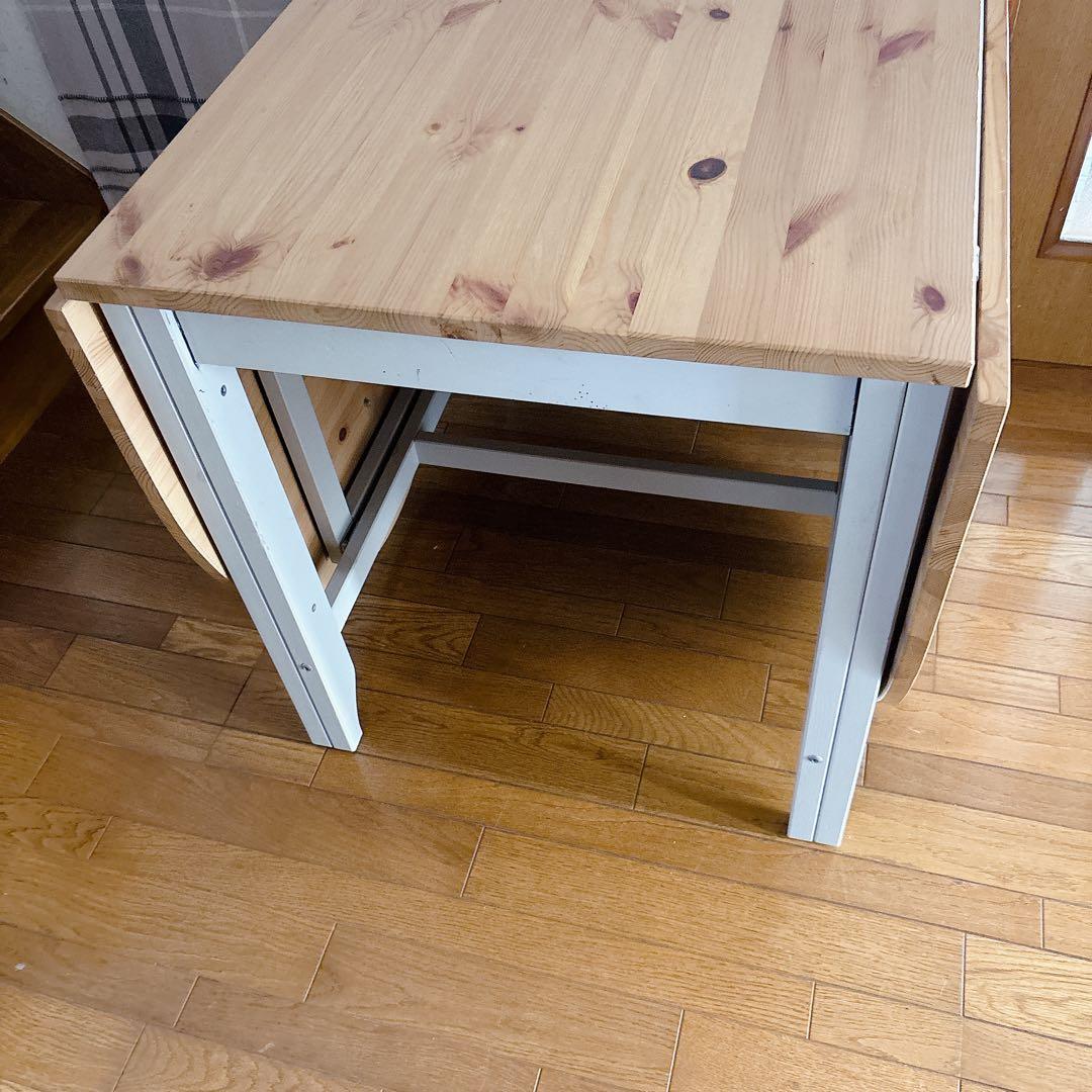 くめこ様リクエスト品】IKEA GAMLEBY ゲートレッグテーブル 伸縮式