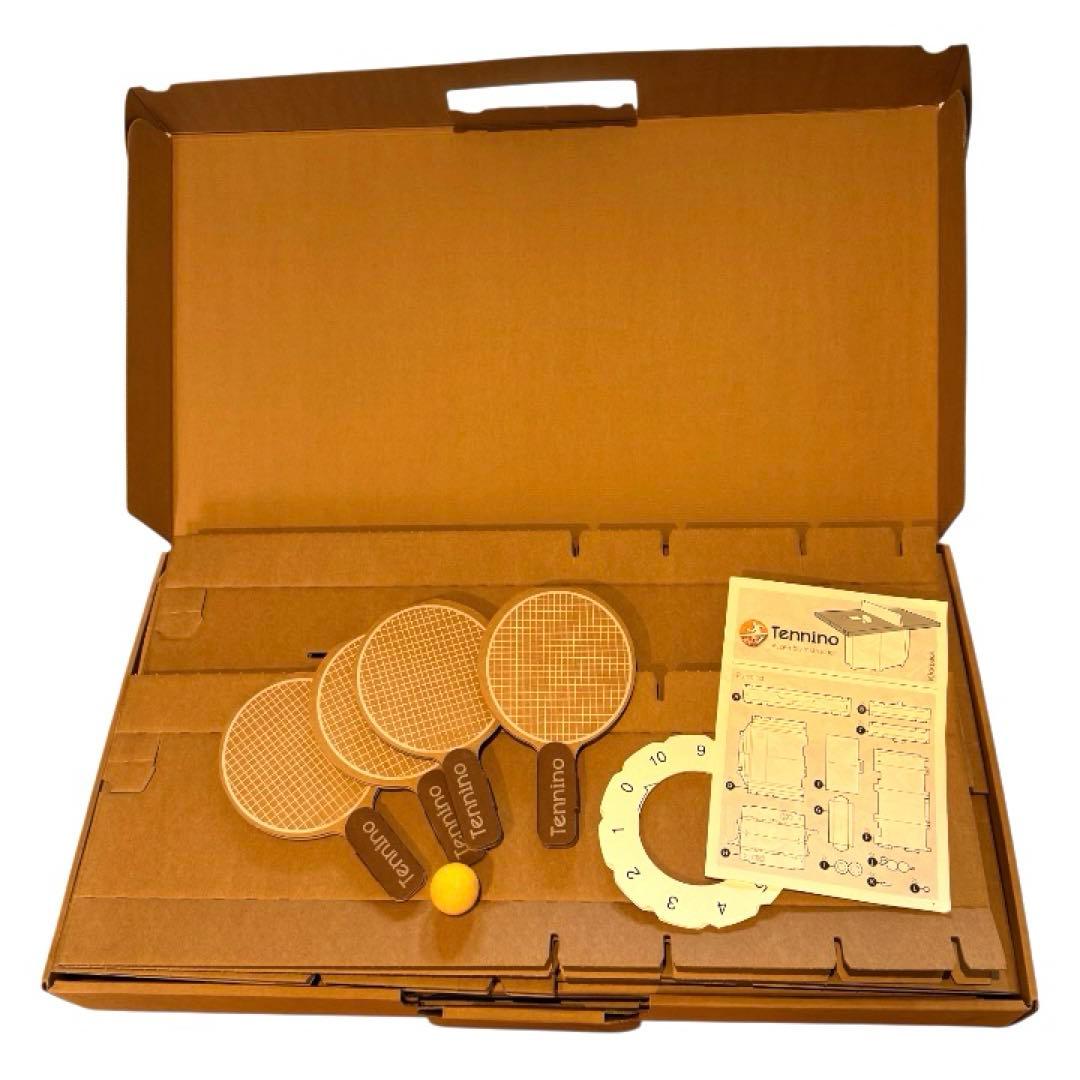 Tennino テニーノ 組み立て式 段ボール卓球台 ラケット付き