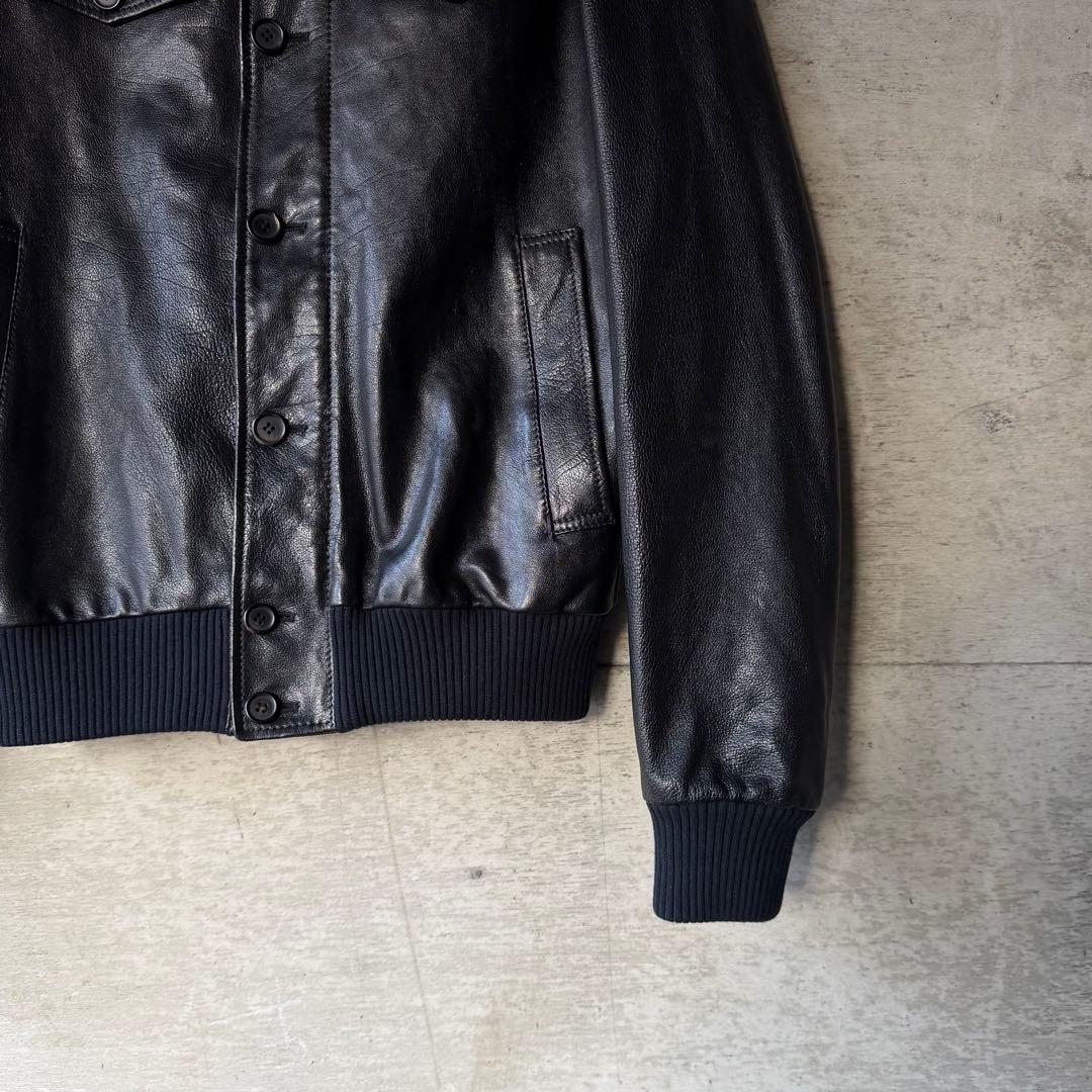 PRADA 2008AW mock neck leather jacket