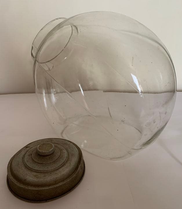 昭和レトロ 駄菓子屋さんの丸いガラス瓶