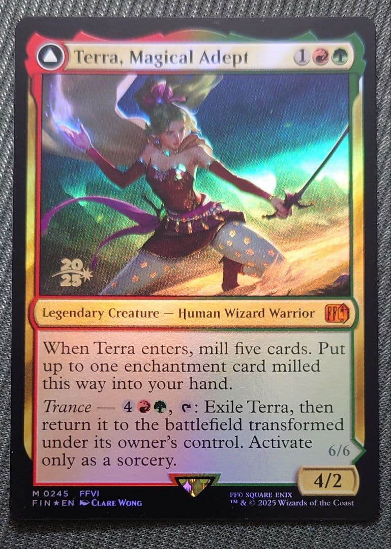 mtg 稀少エラー 反転ホロ 魔導戦士ティナ 金箔 プレリリース プロモ
