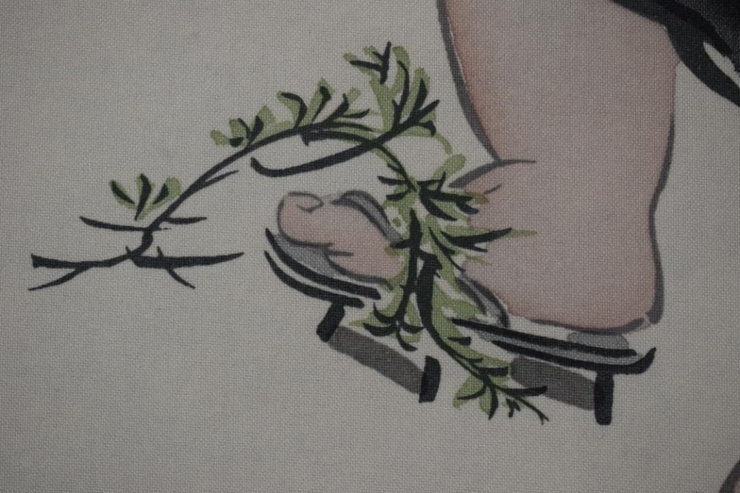 武藤清風/笑福布袋/布袋図/笑福極意在此中/掛軸☆宝船