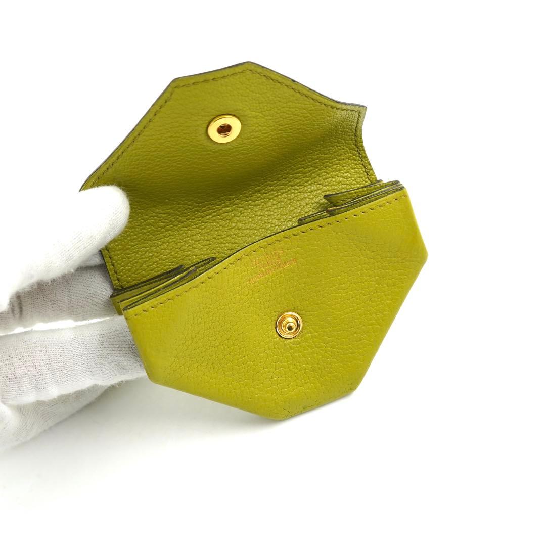 ✨未使用展示品✨　HERMES ケース　小銭入れ　ル・ヴァンキャトル　黄緑