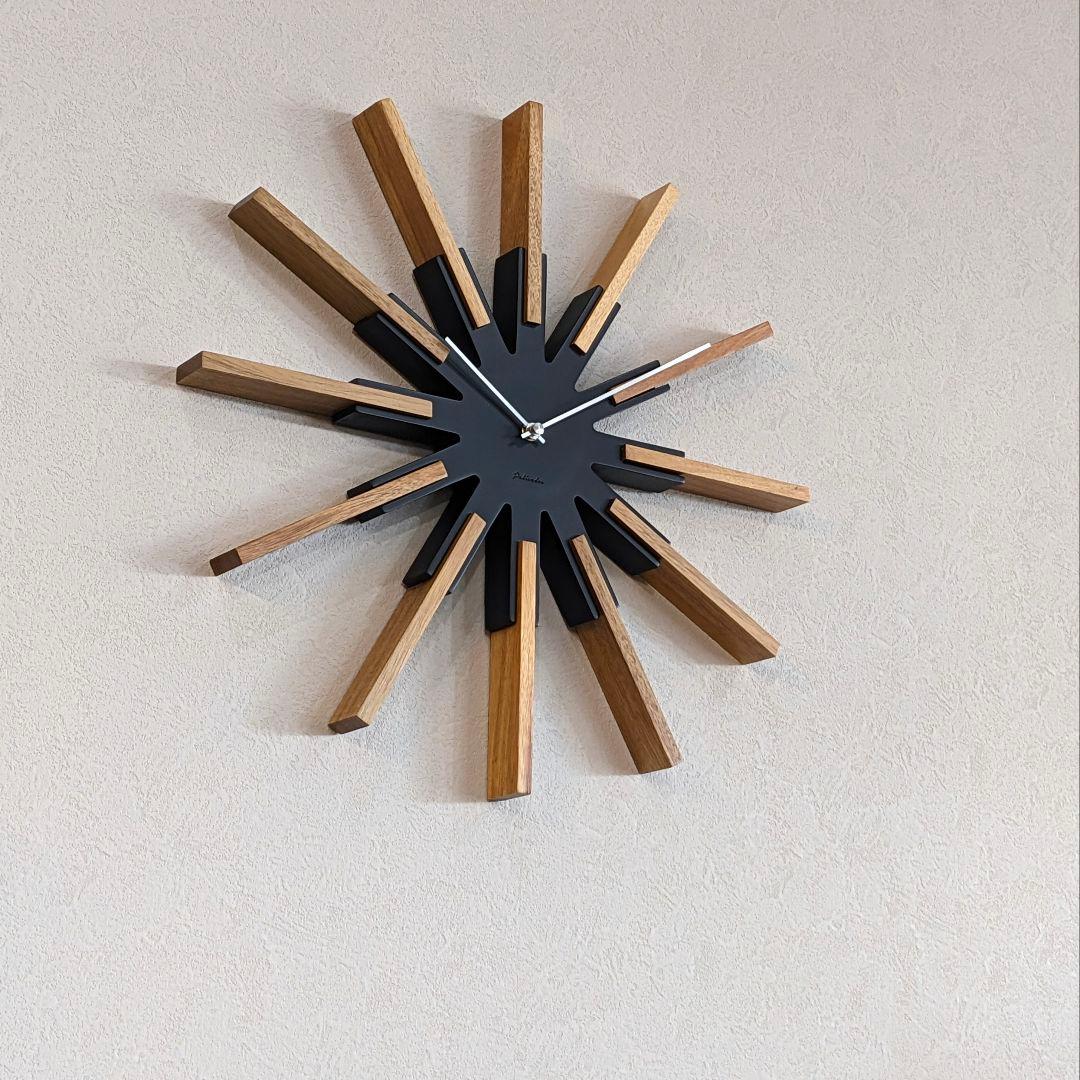 【新品】 インターフォルム 掛け時計 シリオ CL-3346 ブラック 44㎝