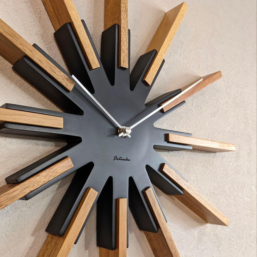 【新品】 インターフォルム 掛け時計 シリオ CL-3346 ブラック 44㎝